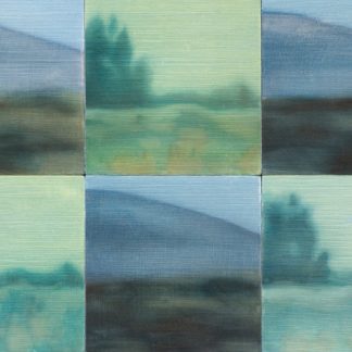 Peinture: Fragments de paysage bleus